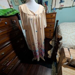 Anthony Richard's Yellow Floral Mumu House Dress Size 2XL